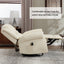 LLappuil Recliner Chair, 360° Swivel Massage Recliner Chair with Heat, Nursery Glider Rocker Manual Recliner Chair with Side Pockets for Living Room, Bedroom Beige
