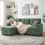 LLappuil 71" Sectional Sofa, Sectional Couch with Pull Out Sofa Bed Twin Size, Convertible Sofa Bed with Storage Chaise for Living Room, Compact Space, Polyester Fabric Green