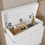 LLappuil TV Stand with Drawers, 6 Drawer Dresser for Bedroom, Chest of Drawers with LED Light White