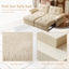 LLappuil Pull Out Sofa Bed Queen Size, Loveseat Sofa Convertible Sofa Bed, Chneille Sofa Couch for Living Room Beige