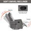 LLappuil Recliner Chair, 360° Swivel Massage Recliner Chair with Heat, Nursery Glider Rocker Recliner Chair for Living Room, Bedroom, Chenille Dark Gray