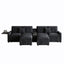 LLappuil 141" Sectional Sofa, Oversized Modular Sectional Couch with Power Electric Recliner, Cloud Sofa Couch with Center Console, USB Charging Ports, Small Tabletop for Living Room