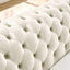 LLappuil Sectional Sofa, 106" Chesterfield Sofa with Curved Arm Button Tufted, Velvet Cloud Sofa Couch for Living Room Beige