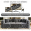 LLappuil 89" Velvet Chesterfield Sofa, Oversized Pull Out Sofa Bed King Size, Loveseat Sofa Couch Convertible Sofa Bed for Living Room Gray