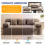 LLappuil Futon Sofa Bed, 79" Loveseat Sofa Convertible Sofa Bed Queen Size, Corduroy Sofa Couch for Living Room Camel