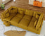 LLappuil Modular Sectional Sofa, 8 Seat Corduroy Sectional Sofa with Storage, 8 Back Cushion 8 Throw Pillow Yellow