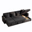 LLappuil 107" Sectional Sofa, U Shaped Sectional Couch with Storage Chaise, Pull Out Sofa Bed Convertible Sofa Bed, Corduroy Sofa Couch with USB Charging Port, Cup Holder for Living Room Black