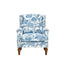 LLappuil Accent Chair, Mid-century Wingback Single Sofa Chair with Nailhead Trim Armrest, Flower Printed Polyester Fabric Reading Chair for Living Room