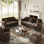 LLappuil Modular Sectional Sofa, 6 Seat Velvet Sofa with Ottoman for Living Room Brown