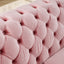 LLappuil Sectional Sofa, 106" Chesterfield Sofa with Curved Arm Button Tufted, Velvet Cloud Sofa Couch for Living Room Pink