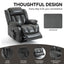 LLappuil Lift Power Recliner Chair, Dual Motor 8-Point Vibration Massage Recliner Chair with Heat, Faux Leather Nursery Glider Rocker Recliner Chair for Living Room, Bedroom Gray