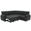 LLappuil 85" x 85" Sectional Sofa, L Shaped Sectional Couch with Pull Out Sofa Bed, Convertible Sofa Bed with Hidden Storage, Polyester Fabric 5 Seat Sofa Couch for Living Room