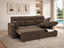 LLappuil Sectional Sofa, 83" Sectional Couch with Storage Chaise, Pull Out Sofa Bed Convertible Sofa Bed with Cup Holder for Living Room, Polyester Brown