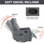 LLappuil Recliner Chair, 360° Swivel Massage Recliner Chair with Heat, Nursery Glider Rocker Recliner Chair for Living Room, Bedroom, Faux Leather Gray