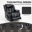 LLappuil Lift Power Recliner Chair, Dual Motor 8-Point Vibration Massage Recliner Chair with Heat, Genuine Leather Nursery Glider Rocker Recliner Chair for Living Room, Bedroom Black