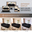LLappuil 80" Futon, 3 Seat Sofa Convertible Sofa Bed, Chenille Sofa Couch for Living Room Black