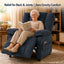LLappuil Recliner Chair, Power Zero Gravity Chenille Reclining Sofa Chair, Electric Adjustable 90‑160° Recliner Reading Chair for Living Room