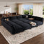 LLappuil Modular Sectional Sofa, Modular Sectional Sofa Convertible Sleeper Sofa Bed, Oversized Deep Seat Chenille Sofa for Living Room