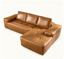 LLappuil 114" Sectional Sofa, Modular Sectional Couch with Left Chaise, Deep Seat Faux Leather Boneless Cloud Sofa for Living Room
