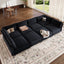 LLappuil Modular Sectional Sofa, Modular Sectional Sofa Convertible Sleeper Sofa Bed, Oversized Deep Seat Chenille Sofa for Living Room