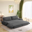 LLappuil 73" Pull Out Sofa Bed Queen Size, Corduroy Loveseat Sofa Couch Convertible Sofa Bed for Living Room Gray