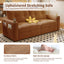 LLappuil 73" Pull Out Sofa Bed Queen Size, Loveseat Sofa Convertible Sleeper Sofa Bed, Corduroy Sofa Couch for Living Room Orange