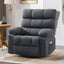 LLappuil Recliner Chair, 360° Swivel Recliner Chair, Nursery Glider Rocker Recliner Chair, Single Reading Chair with Side Pockets for Living Room, Bedroom Gray