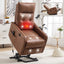 LLappuil Power Lift Recliner Chair, 8‑Point Vibration Massage Reclining Chair with Heat, Faux Leather Reading Chair with Side Pocket, USB Charge Port, Remote Control for Living Room