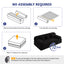 LLappuil Futon Sofa Bed, 79" Loveseat Sofa Convertible Sofa Bed Queen Size, Corduroy Sofa Couch for Living Room Black