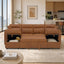 LLappuil 83" Sectional Sofa, Compact Sectional Couch with Reversible Storage Chaise, Breathable Foil Fabric Sofa Couch Convertible Sofa Bed with Cup Holder for Lving Room