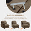 LLappuil 136" Sectional Sofa, U Shaped Modular Sectional Couch with Double Movable Ottoman, Cloud Chenille Sofa Couch for Living Room