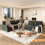 LLappuil Sectional Sofa, Sectioanl Couch with Pull Out Sofa Bed King Size, Chenille Sofa Conertible Sofa Bed for Living Room