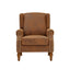 LLappuil Accent Chair, Mid-century Wingback Single Sofa Chair with Nailhead Trim Armrest, Flower Printed Polyester Fabric Reading Chair for Living Room