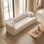 LLappuil 98" Cloud Couch, Oversized Boneless Compressed Sofa, Corduroy 3 Seater Sofa Couch with Bubble Channel Tufted for Living Room, No Assembly Required