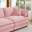 LLappuil Modular Sectional Sofa, Sectional Couch with 2 Movable Ottoman, Chenille 6 Seat Cloud Sofa Couch for Living Room Pink