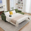 LLappuil Sectional Sofa, 107" Sectional Couch with Pull Out Sofa Bed Queen Size, 4 Seat Velvet Sofa with Memory Foam Mattress for Living Room Green