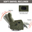 LLappuil Recliner Chair, 360° Swivel Massage Recliner Chair with Heat, Nursery Glider Rocker Recliner Chair for Living Room, Bedroom, Chenille Green
