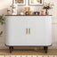LLappuil 39" Wine Bar Cabinet, Coffee Bar Cabinet with 6 Wine Racks, 3 Glass Holders, 4 Hidden Storage Space