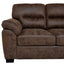 LLappuil 81" Mid-Century Modern Sofa, 3 Seat Sofa Cloud Couch for Living Room, Foil Fabric Dark Brown