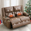 LLappuil Loveseat Recliner Chair, Massage Recliner Chair with Heating, Manual Oversized Recliner Home Theater with Cup Holders, Side Pocket for Adults