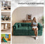 LLappuil 78" Corduroy Sofa Bed, Floor Sofa Convertible Sofa Bed, Loveseat Sofa for Living Room, No Assembly Green