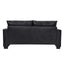 LLappuil 69" Loveseat Sofa, Upholstered Couch with 2 Throw Pillows for Living Room, Foil Fabric Black