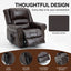 LLappuil Lift Power Recliner Chair, Dual Motor Massage Recliner Chair with Heat, Faux Leather Nursery Glider Rocker Recliner Chair for Living Room, Bedroom Dark Brown