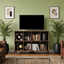 LLappuil 8 Cube Bookcase, Horizontal Bookshelf, 2-Tier Wooden Storage Cabinet for for Living Room, Bedroom, Home Office