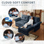 LLappuil Pull Out Sofa Bed Queen Size, Loveseat Sofa Convertible Sofa Bed, Chneille Sofa Couch for Living Room Blue