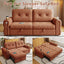 LLappuil 77" Pull Out Sofa Bed Queen Size, Loveseat Sofa Convertible Sofa Bed with USB Port Cupholders, Chenille Sofa Couch for Living Room Orange