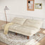LLappuil 71" Corduroy Futon Convertible Sofa Bed, Loveseat Sleeper Sofa Couch for Living Room Apartment Beige