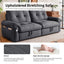 LLappuil 77" Pull Out Sofa Bed Queen Size, Loveseat Sofa Convertible Sleeper Sofa Bed, Flannelette Fabric Sofa Couch for Living Room Gray