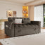 LLappuil Pull Out Sofa Bed Full Size, 65" Loveseat Sofa Convertible Sofa Bed, Chenille Sofa Couch with Small Toptable, Charging Port, Hidden Storage Armrest for Living Room Gray