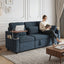 LLappuil 81" Loveseat Sofa with Recliner Chair, 3 Seat Sofa with Pull Out Sofa Bed, Chenille Sofa Couch Convertible Sofa Bed with Tabletop, Cup Holder, USB & Type-c Charging Port for Living Room